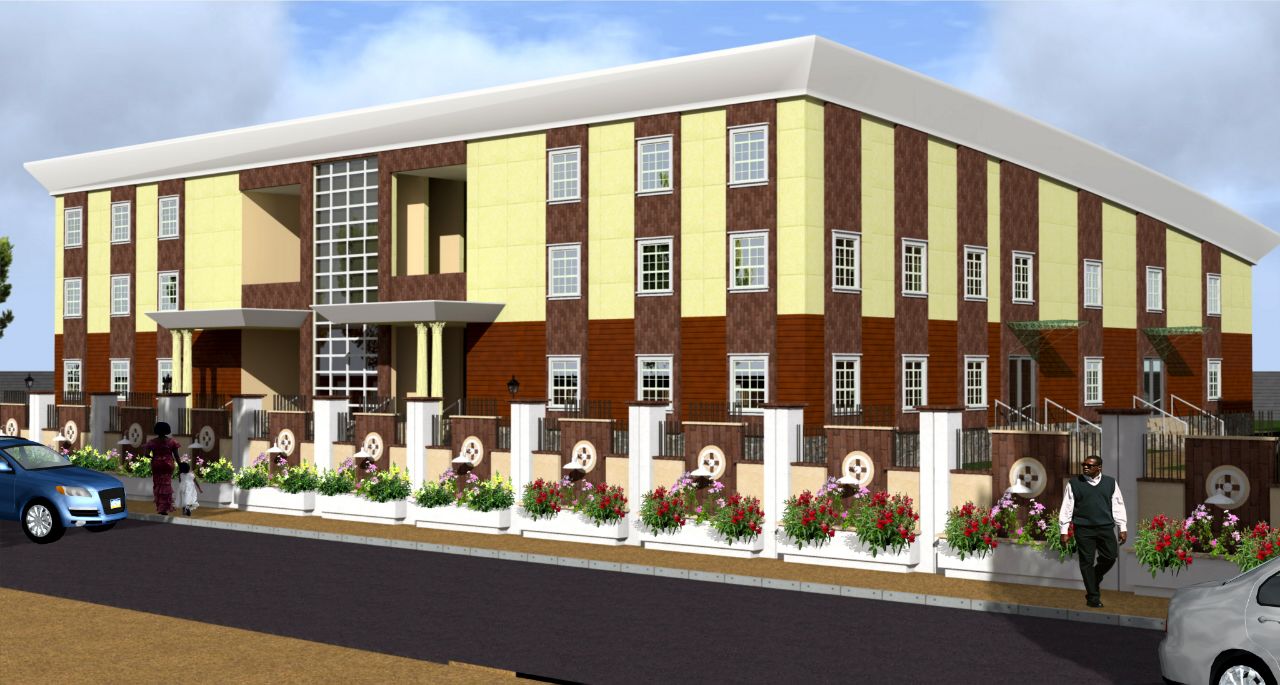 Architectural render of the church building