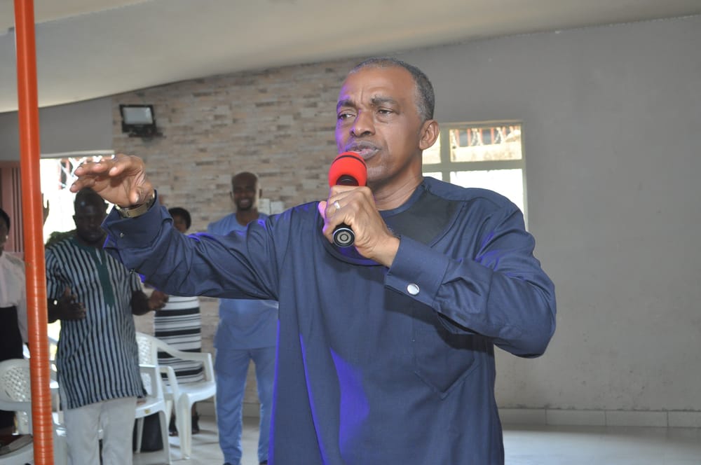 A minister preaching at a church program