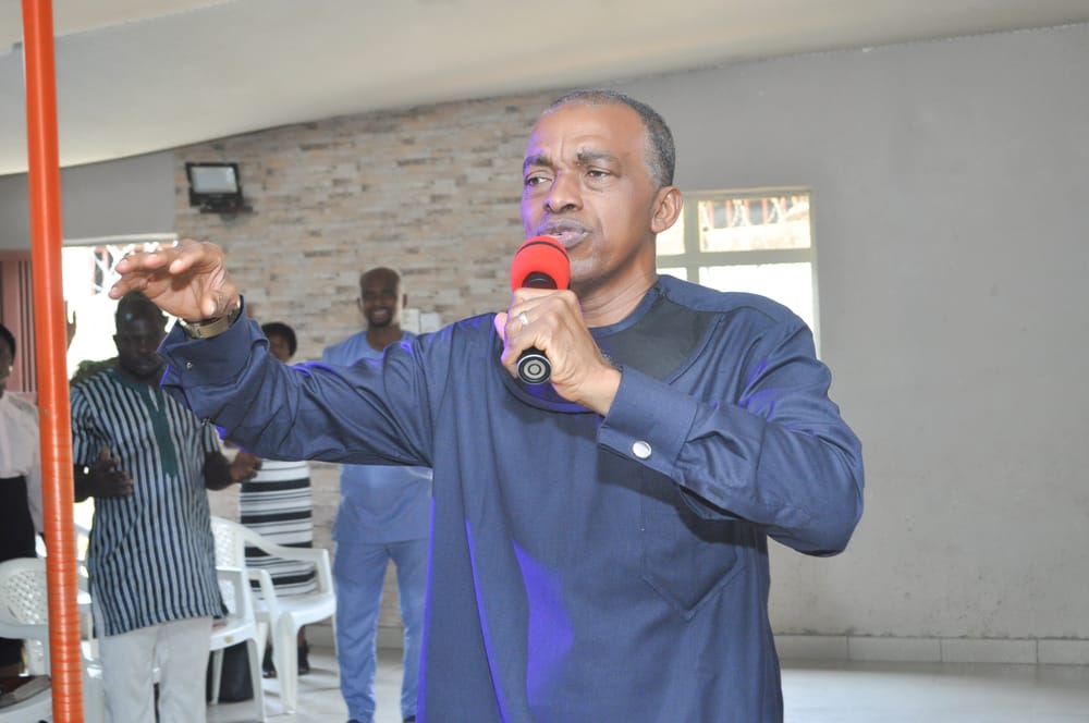 A minister preaching at a church program