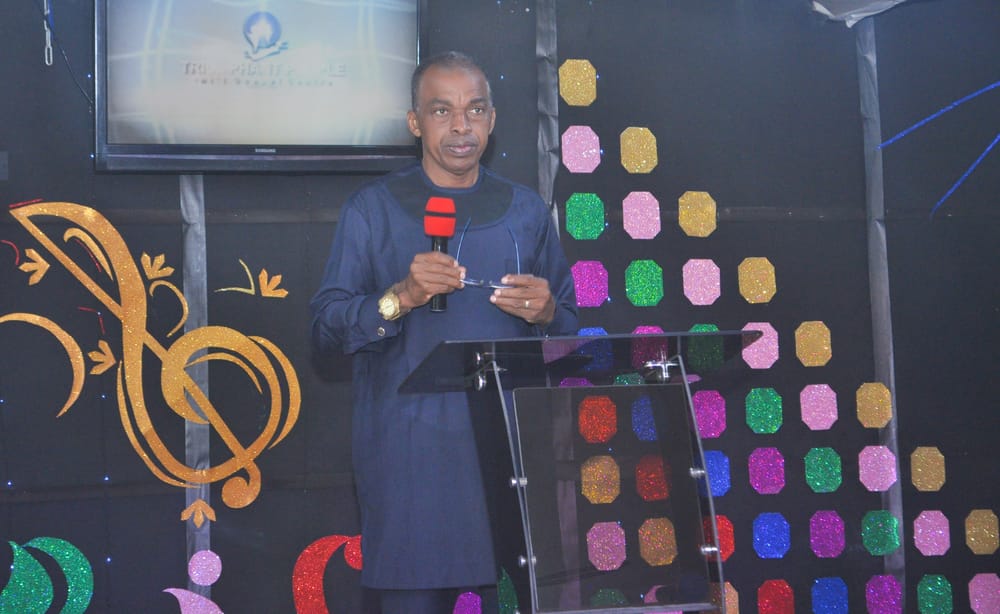 A minister preaching at a church program