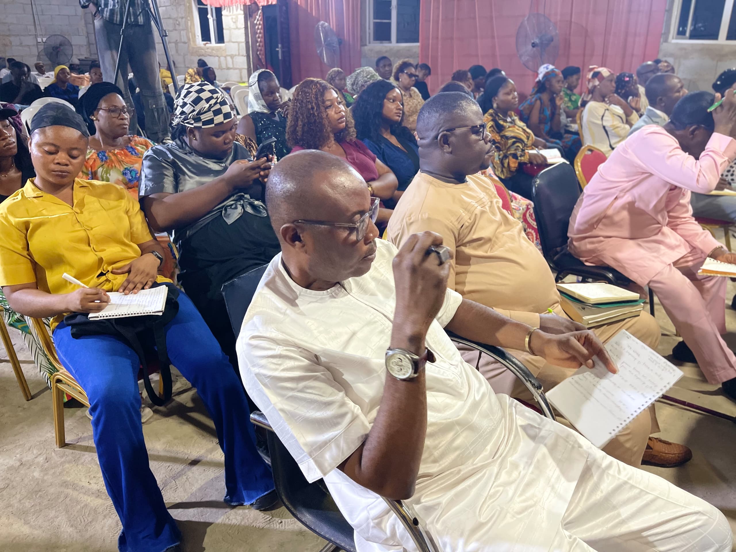 The congregation during a service
